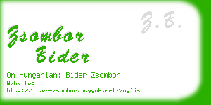 zsombor bider business card